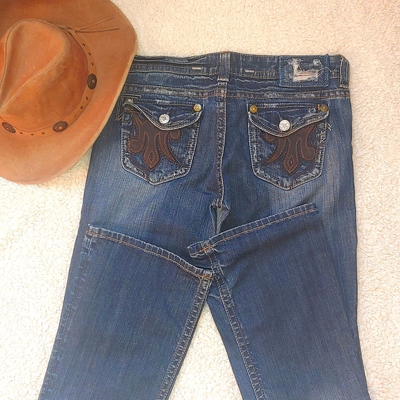 MEK Denim Singapore Distressed Bootcut Jeans - Picture 6 of 9